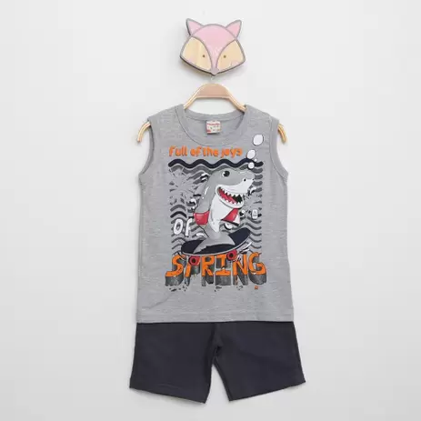 Conjunto Infantil Brandili Tubarão Masculino