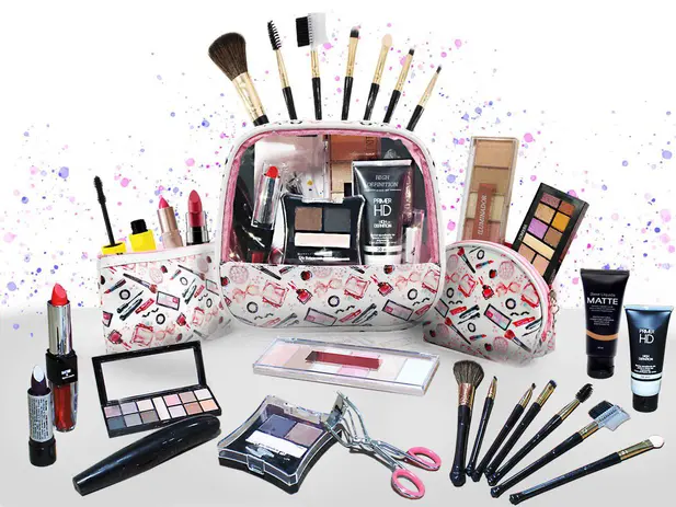 Kit Maquiagem + 3 Frasqueiras Luisance Ruby Rose + Grandes Marcas - Bazar Na Web