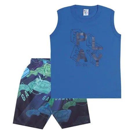 Conjunto Infantil Pulla Bulla Estampado Masculino